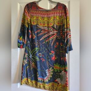 Desigual Multicolor Floral Pattern Dress